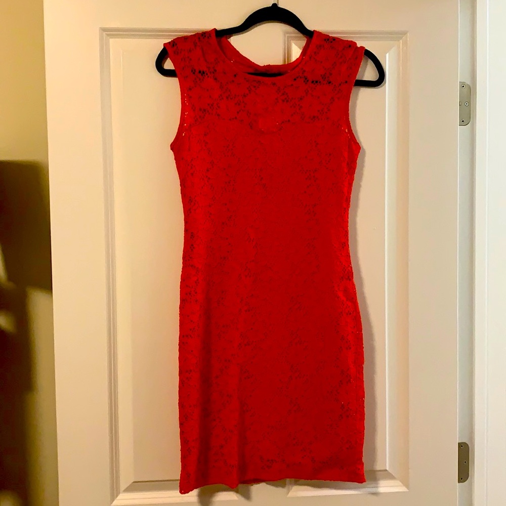 Bebe Lace Bodycon Dress